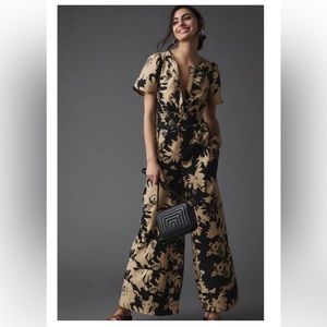 Anthropology Somerset Jumpsuit - Black and Sand